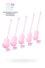 Набор вагинальных шариков Flovetta Tulips из силикона розовый
